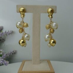 24KGP Ball & Pearl Earrings
