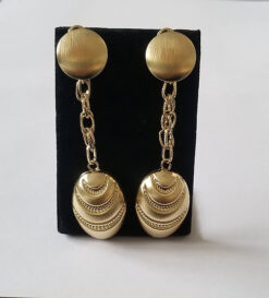 Long Oval Drop Earrings