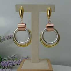 24KGP Twin Lock Loop Earrings
