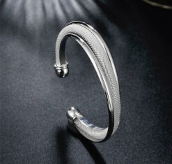 925 Sterling Silver Mesh Bangle