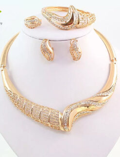 Twirl Collar 18KGP Set (4Pcs)