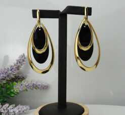 24KGP Hoop Enamel Earrings
