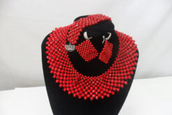 Interwoven Crystal Beaded Net Set (3Pcs)