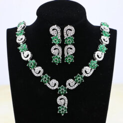 Green Stones Flowery Set (2Pcs)