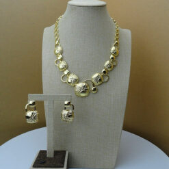 Square Block Tennis Chain Set (2Pcs)