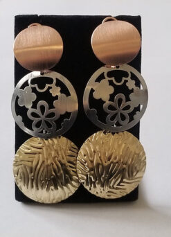 Round Pave Drop Earrings