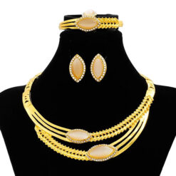 24KGP Oval Crystal Set (4Pcs)