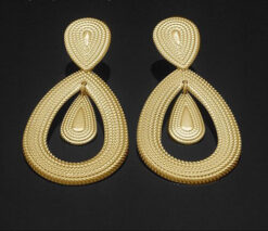 Twin Hollow Tear Drop Earrings