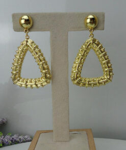 24KGP Open Triangle Earrings