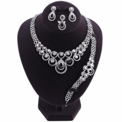 Oval Styled Silver Set (4Pcs)