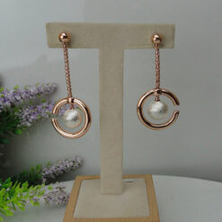 Rose-gold Open Ball Earrings