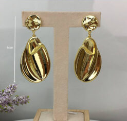 24KGP Oval Shaped Earrings