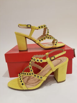 Metallic Stud Trim Strap Sandals