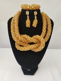 Twisted Bead Bridal Lock Set (3Pcs)