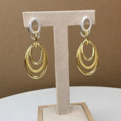 Triple Loop Drop Earrings