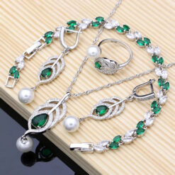 Green Leafstyle Pearl Set (4Pcs)