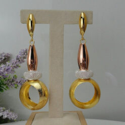 Dangling Tube Style Hollow Earrings
