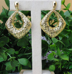 24KGP Weave Patterned Earrings