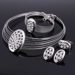 Oval Shaped Choker Set (4Pcs)