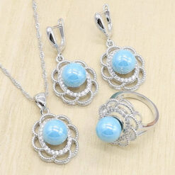 Flower Detail Pearls Set (3Pcs)