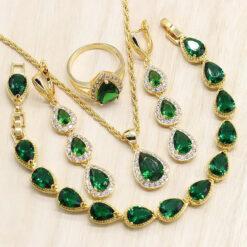 Green Crystal Stone Set (4Pcs)