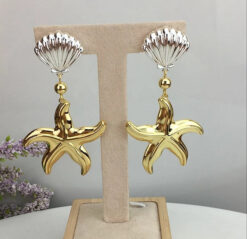 24KGP Star Fish Earrings