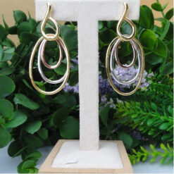 24KGP 3- Tone Infinity Earrings