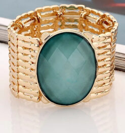 Gold Colour Stretch Chain Bracelet