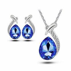 Water Drop Crystal Pendant Set (2Pcs)