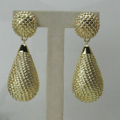 Dotted Oval Drop Earrings