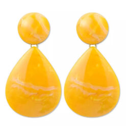 Yellow Resin Drop Earrings
