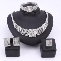 Square Pendant Collar Set (4Pcs)