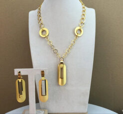 Ring And Bar Pendant Set (2Pcs)