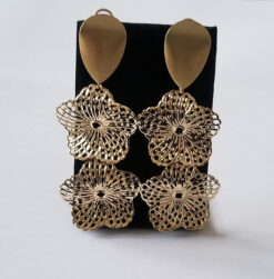 2-Step Flowery Detail Earrings