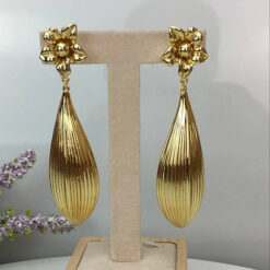 Long Gold Drop Earrings