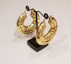 Large Tiled Hoop Earrings