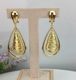 Oval Shaped Puff Earrings