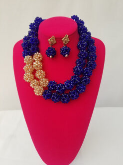 Two Layers Handwoven Crystal Bead Set