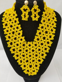 Seed Bead Net Collar Drop Set (2Pcs)