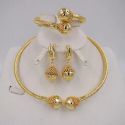 Ball Detailed Choker Set (3Pcs)