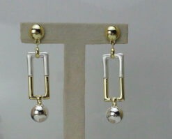 Open Rectangle Textured Earrings