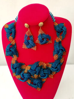 Blue/Gold Mix Woven Set (3Pcs)