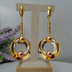 24KGP Dangling Hoop Earrings
