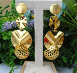 24KGP Linked Dangle Earrings