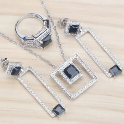 The Black Stone Zirconia Crystal Set (4Pcs)