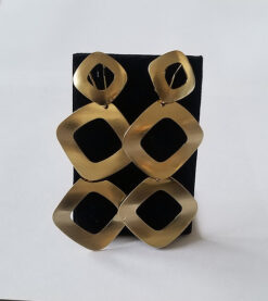 Triple Halo Drop Statement Earrings