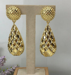 24KGP Scale Drop Earrings