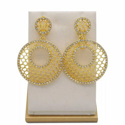 The Round Stone Detail Earrings