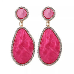 Big Oval Stud Earrings