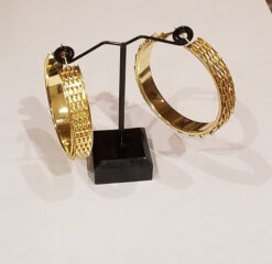 Large Patterned Hoop Earrings